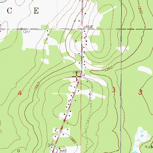 Topographic Map of Taconite Fire Department Station 2, MN