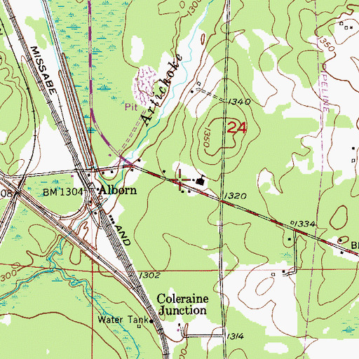 Topographic Map of Alborn Fire Department, MN