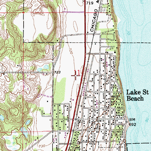 Topographic Map of Lower Saint Croix Valley Fire Department, MN