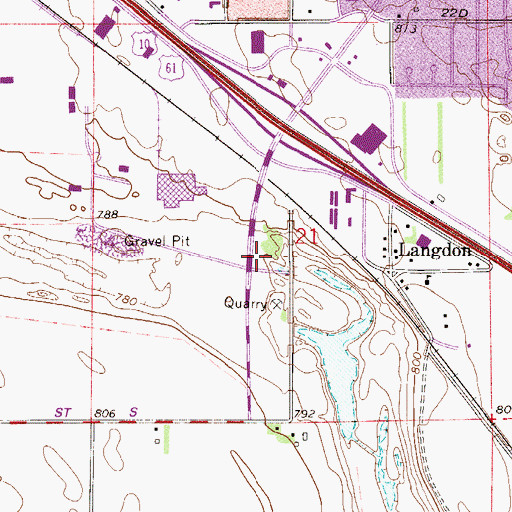 Topographic Map of Cottage Grove Fire Department Station 4, MN
