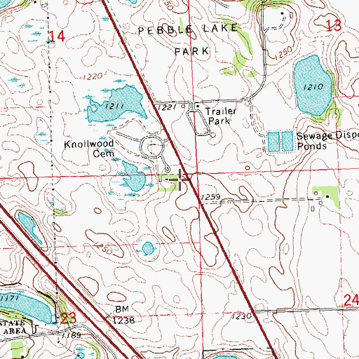 Topographic Map of United States Fish and Wildlife Service Fergus Falls Wetland Management District, MN