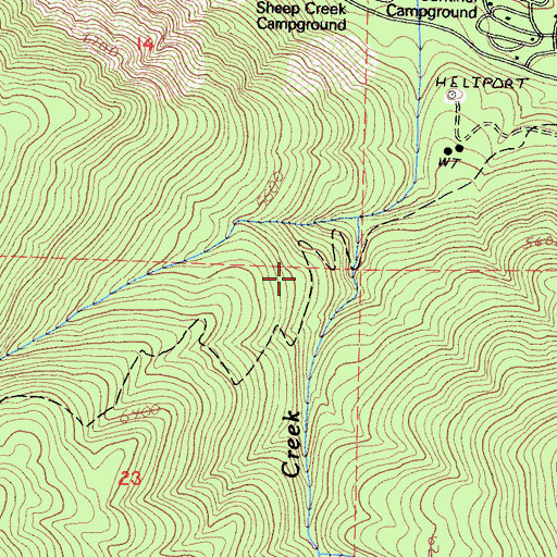 Topographic Map of Don Cecil Trail, CA