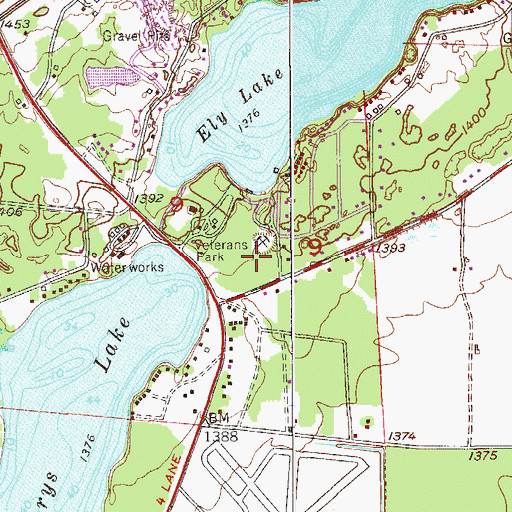 Topographic Map of Fayal Fire Department, MN