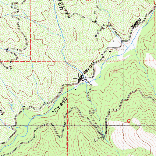 Topographic Map of Dowling Gulch, CA