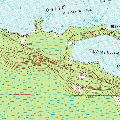 Topographic Map of Greenwood Township Volunteer Fire Department, MN