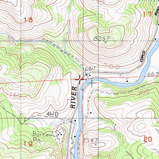 Topographic Map of Dry Creek, CA
