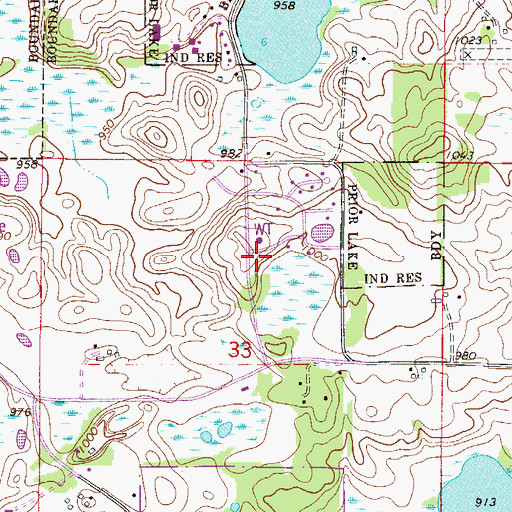 Topographic Map of Mdewakanton Public Safety, MN