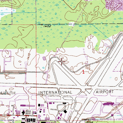 Topographic Map of 148th Air National Guard Fire Department, MN