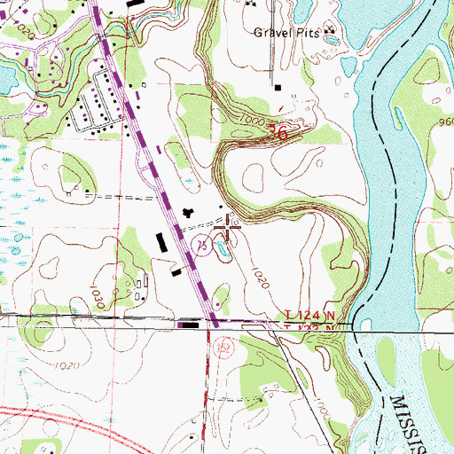Topographic Map of Saint Cloud Fire Department Station 5, MN