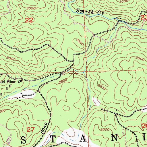 Topographic Map of Dutch Creek, CA