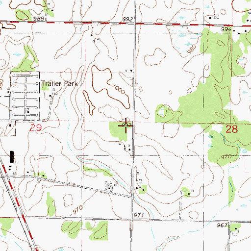 Topographic Map of Centennial Fire Station, MN