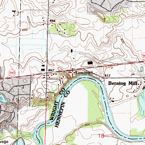 Topographic Map of Saint Michael Fire Department Frankfort Station, MN