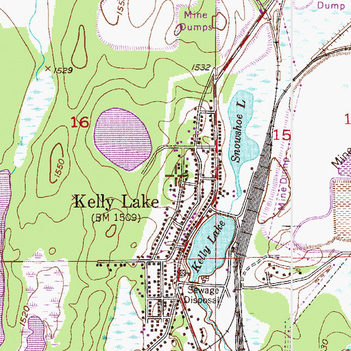 Topographic Map of Hibbing Fire Department Station 3, MN