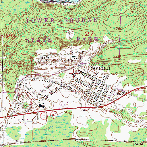 Topographic Map of Breitung Fire Department, MN