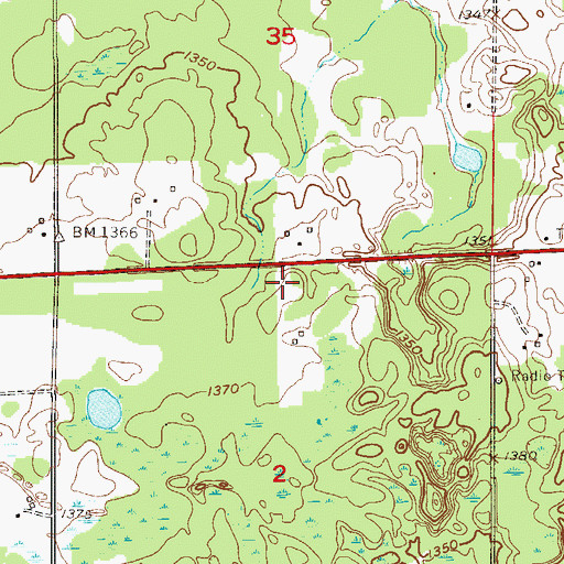 Topographic Map of Arrowhead Fire Department, MN