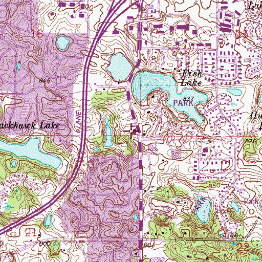 Topographic Map of Eagan Fire Department Station 6 Headquarters, MN