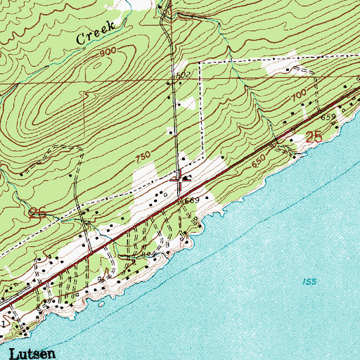 Topographic Map of Lutsen Township Volunteer Fire Department, MN