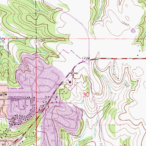 Topographic Map of Rochester Fire Department Station 2, MN