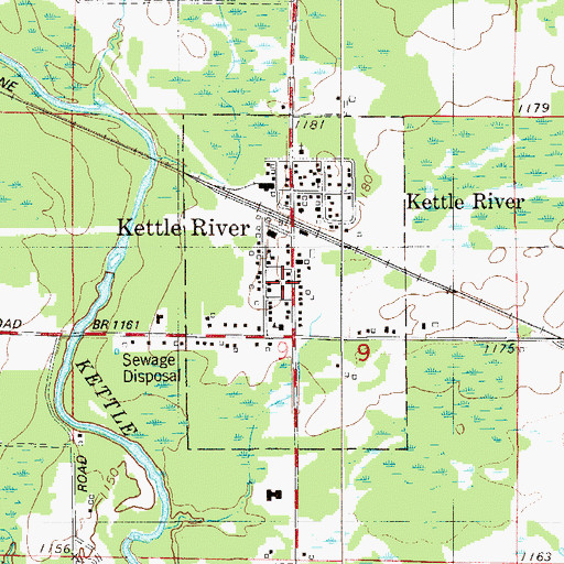 Topographic Map of Kettle River Fire Department, MN
