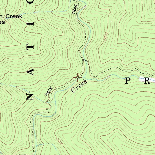 Topographic Map of Eagle Creek, CA