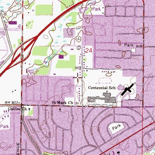 Topographic Map of Spring Lake Park - Blaine - Mountain View Fire Department Station 4, MN