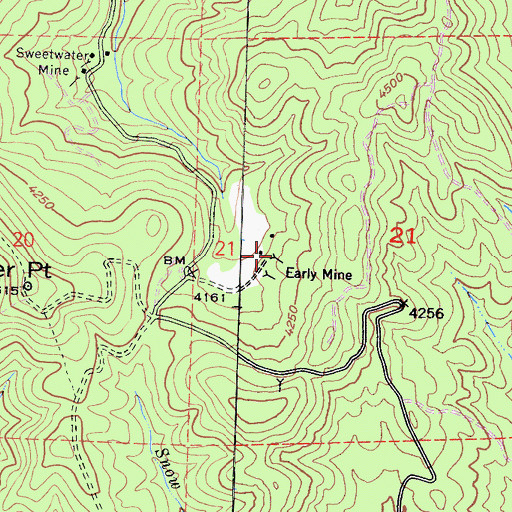 Topographic Map of Early Mine, CA