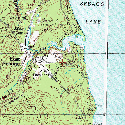 Topographic Map of Sebago Volunteer Emergency Medical Ambulance Services, ME