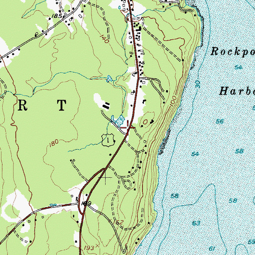 Topographic Map of North East Mobile Health Ambulance Service, ME