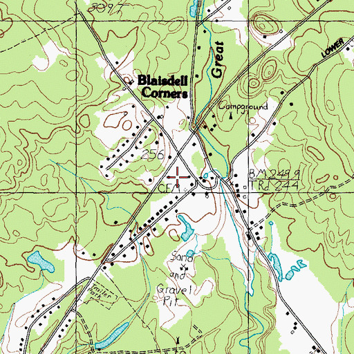 Topographic Map of Lebanon Rescue Squad, ME