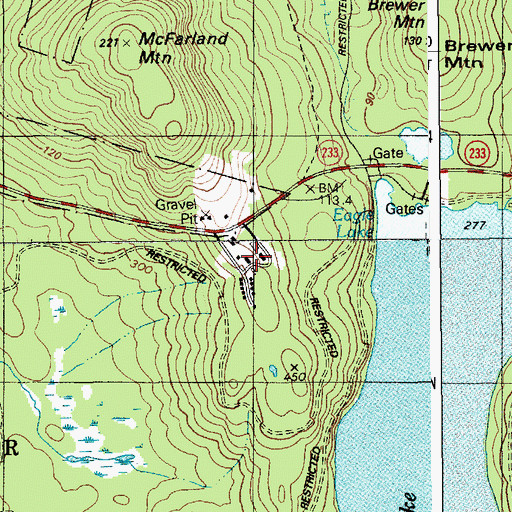 Topographic Map of Acadia National Park Emergency Medical Services, ME