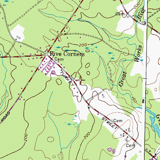 Topographic Map of North Berwick Rescue Squad Ambulance Service, ME