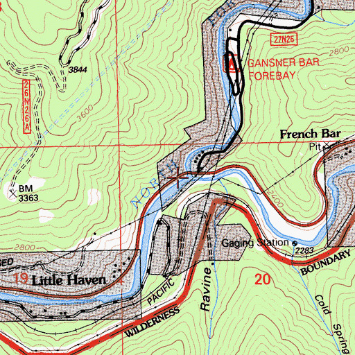 Topographic Map of East Branch North Fork Feather River, CA
