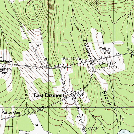 Topographic Map of Community Ambulance Service, ME