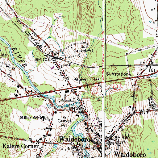 Topographic Map of Waldoboro Emergency Medical Ambulance Service, ME
