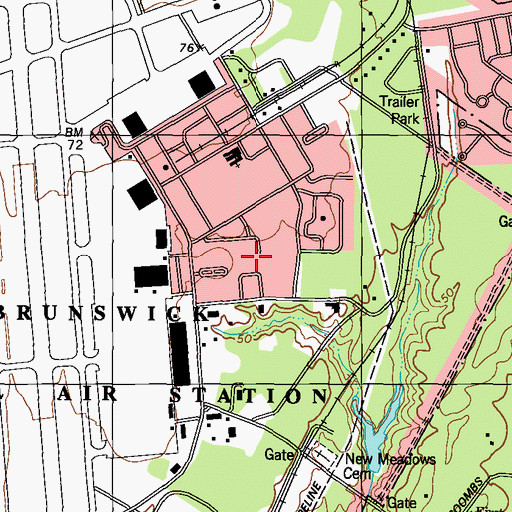 Topographic Map of Northeast Mobile Health Services, ME