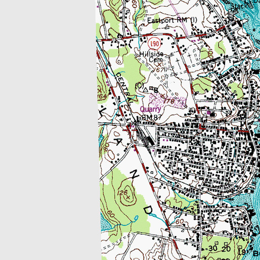 Topographic Map of Downeast Emergency Medical Services Eastport, ME