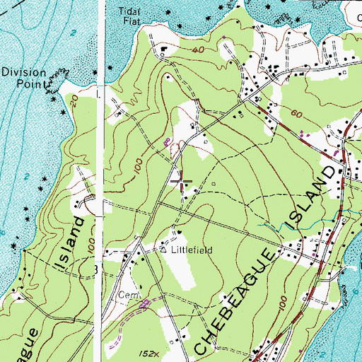 Topographic Map of Chebeague Island Rescue Squad, ME