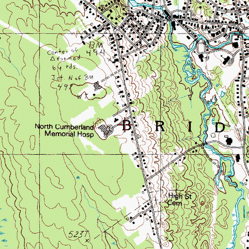 Topographic Map of United Ambulance Service, ME