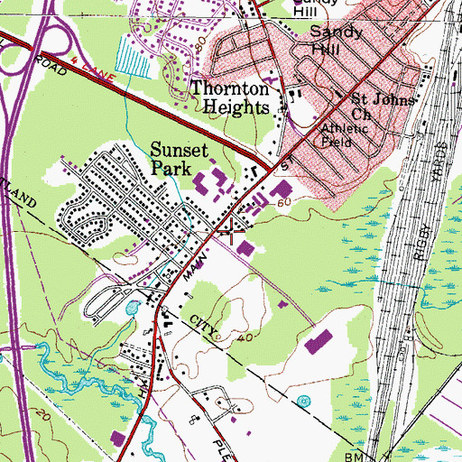 Topographic Map of Northeast Mobile Health Service Ambulance, ME