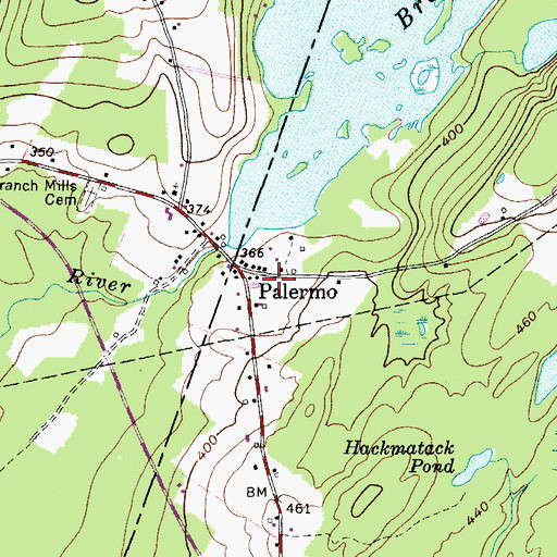 Topographic Map of Palermo First Respond Ambulance Service, ME