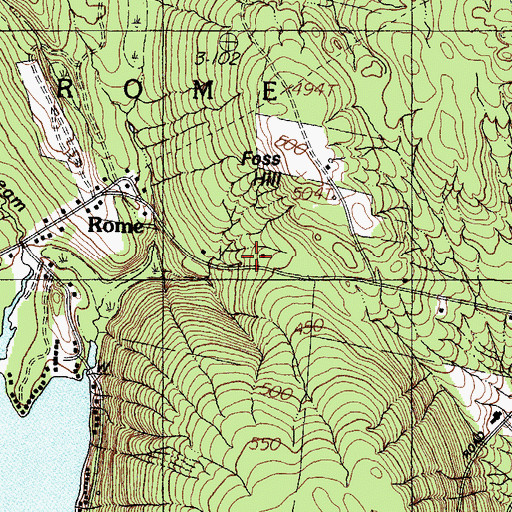 Topographic Map of Rome Rescue Squad, ME
