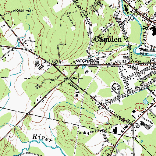 Topographic Map of Camden First Aid Association, ME