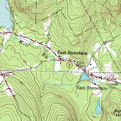 Topographic Map of Stoneham Rescue Service Emergency Medical Response, ME