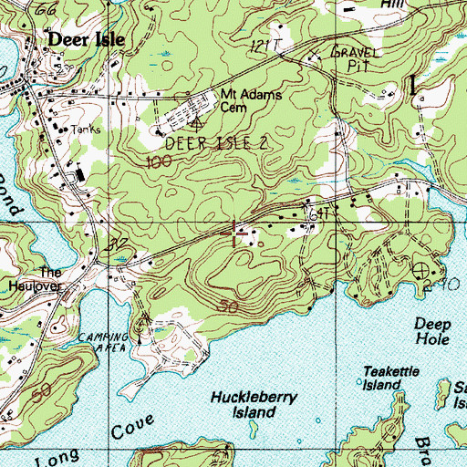 Topographic Map of Memorial Ambulance Corps, ME