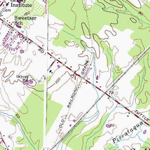 Topographic Map of Cumberland Rescue Department, ME