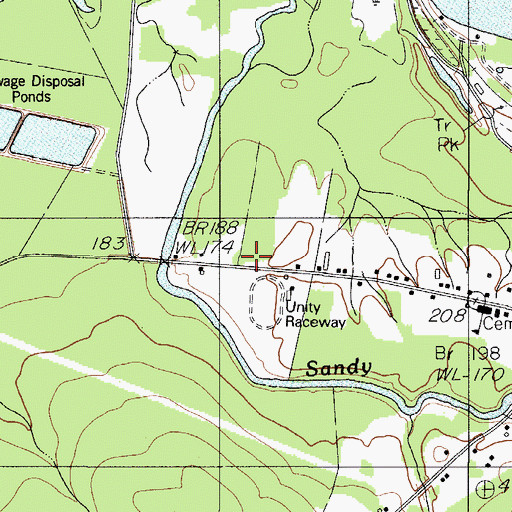Topographic Map of Unity Ambulance, ME