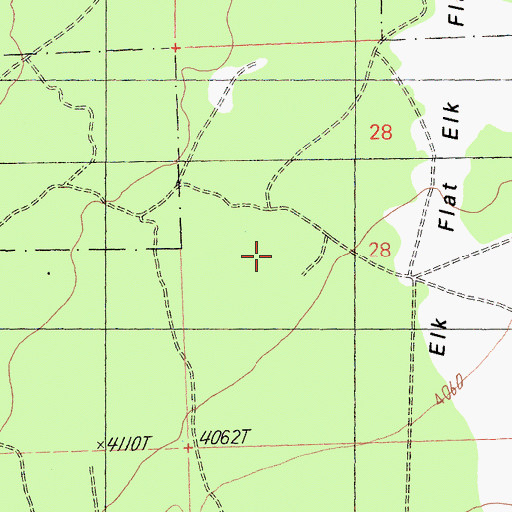 Topographic Map of Elk Flat, CA