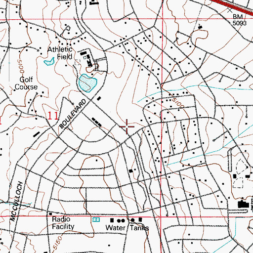 Topographic Map of Pueblo West Volunteer Fire Department Station 1, CO