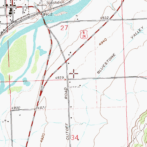 Topographic Map of De Beque Fire Protection District, CO