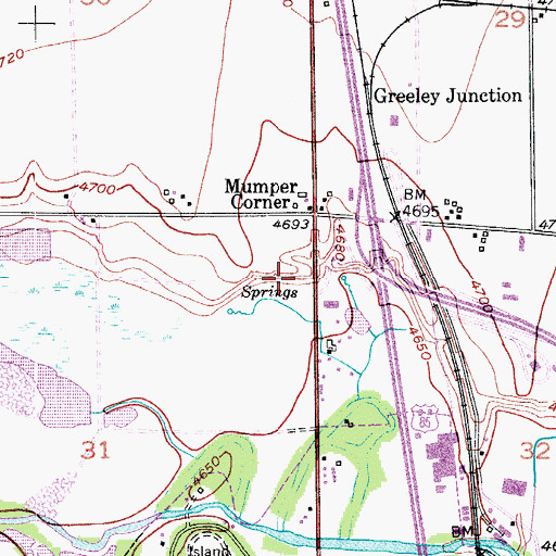 Topographic Map of Weld County Paramedic Services Station 1, CO